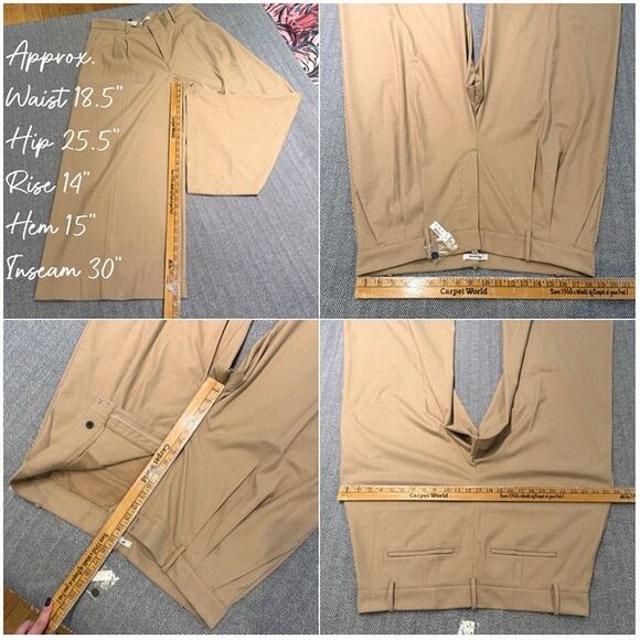 NWT Madewell The Harlow Superwide Leg Pleated Trouser Brushed Twill Tan Beige 14 - Picture 11 of 12